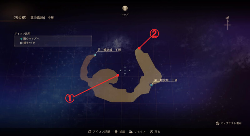 マップ『天の楔：第三螺旋域 中層』